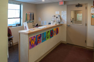 Welcome desk at Turning Point Center