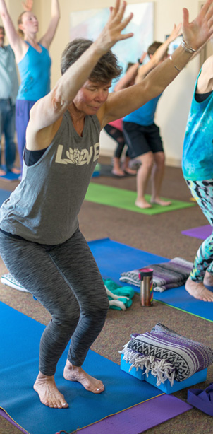Yoga class at Turning Point Center of Chittenden County